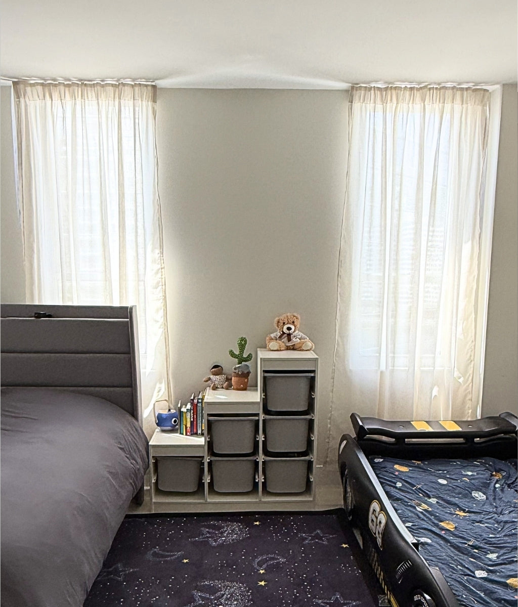 Self-Adhesive Modern Sheer Curtains (Set of 2)