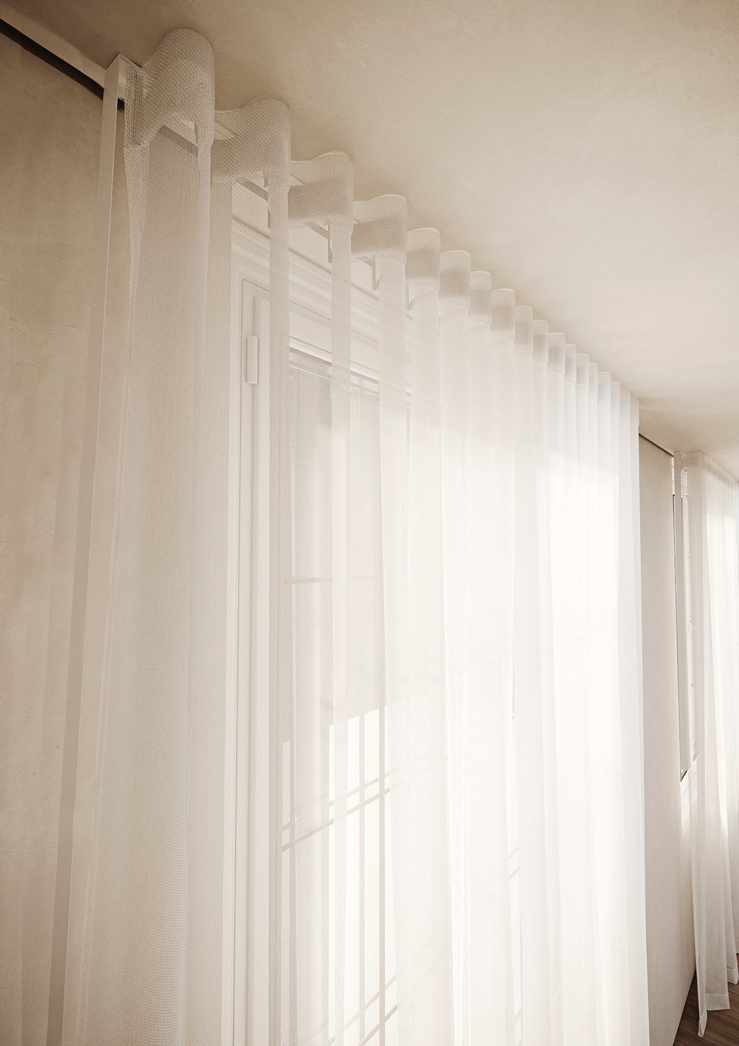 Self-Adhesive Modern Sheer Curtain